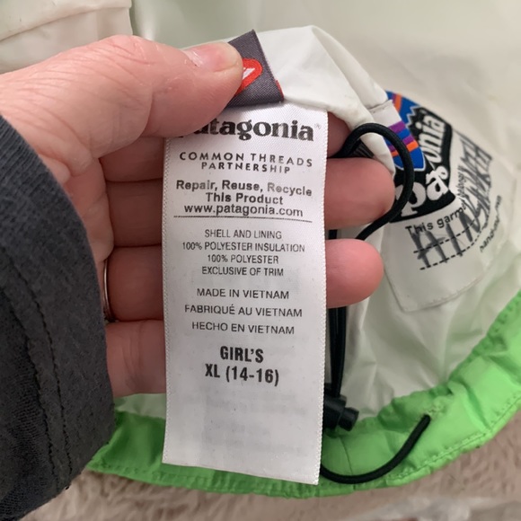 Girls nano puff Patagonia Jacket - Picture 6 of 9